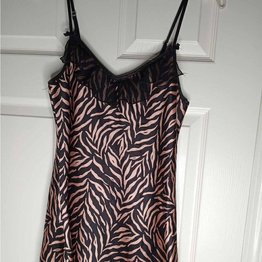 Vintage Kathryn S 1990s Floral Elegant Silky Satin Mini Slip Dress Nightie